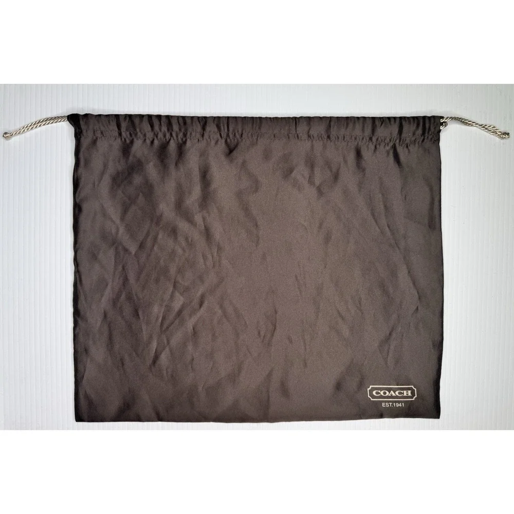 Large Coach Est 1941 Brown Drawstring Dust bag 16